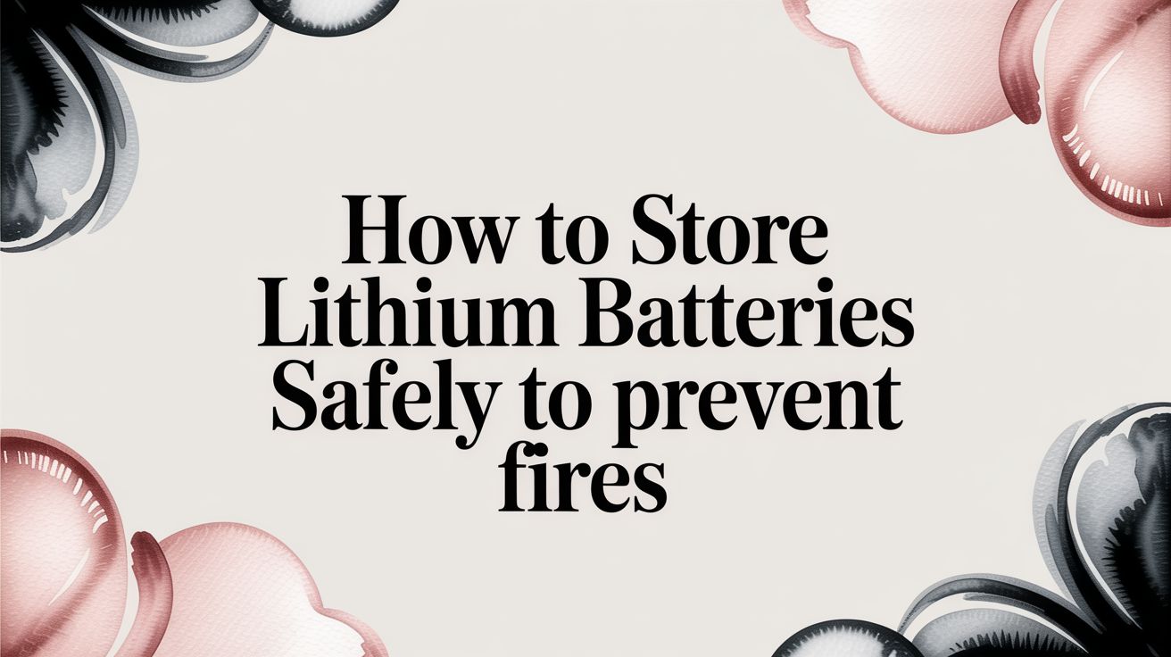 How to Store Lithium Batteries Safely to Prevent Fires