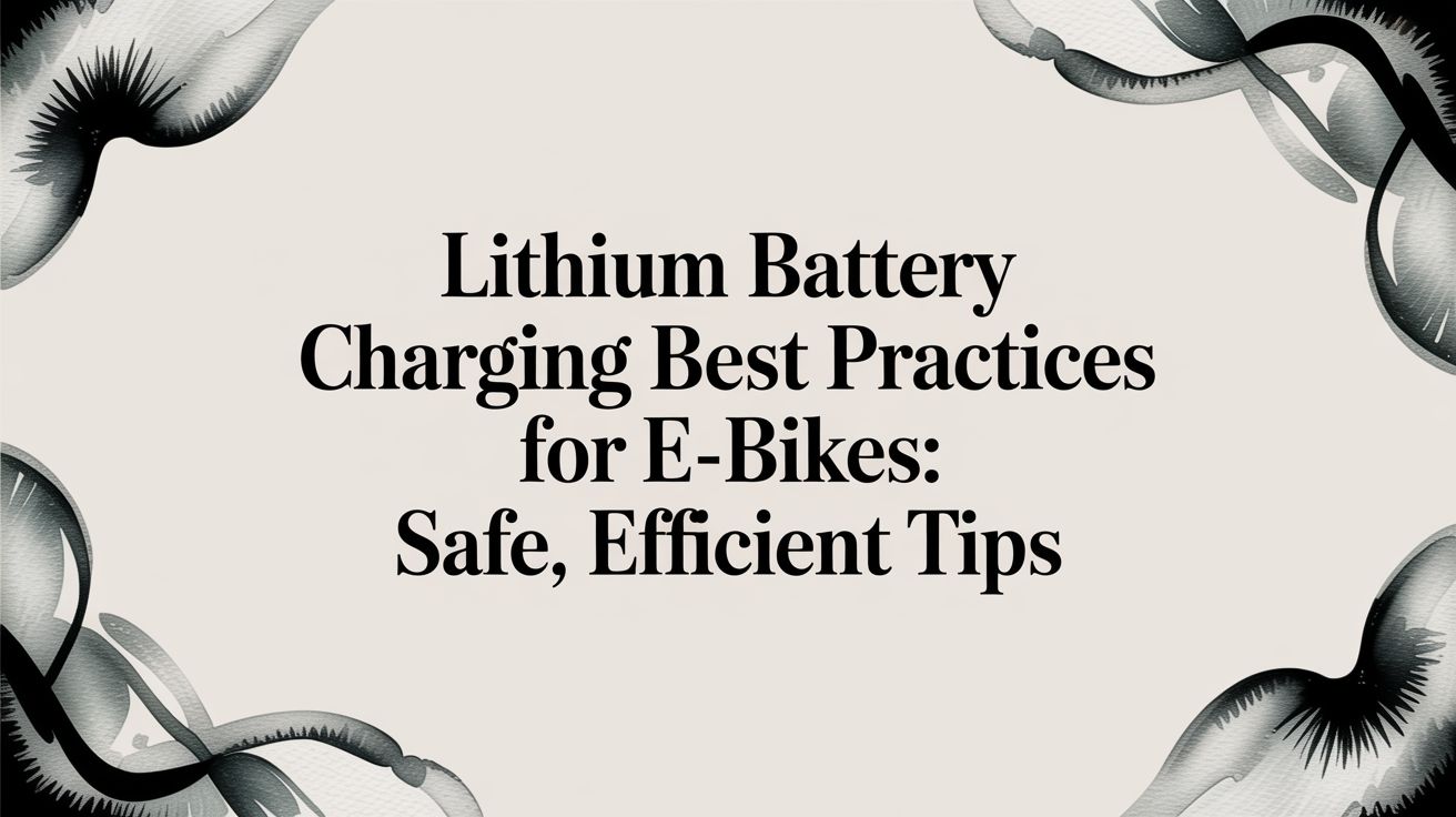 Lithium Battery Charging Best Practices for E-Bikes: Safe, Efficient Tips